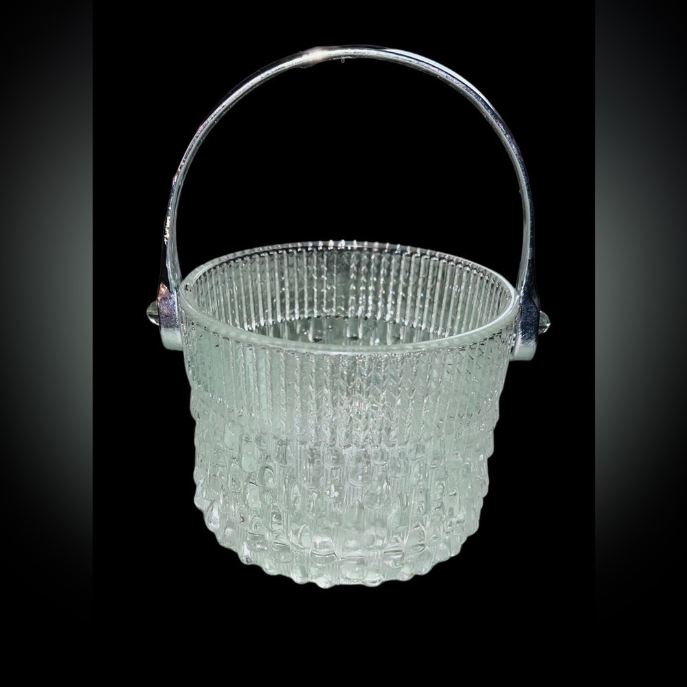 Vintage Glass Ice Bucket Excellent Condition